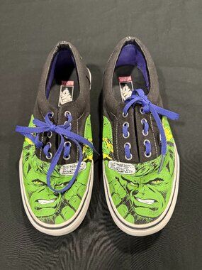 Vans x Marvel Incredible Hulk Shoes Men 10.5 Women 12 Comic Purple Green Rare